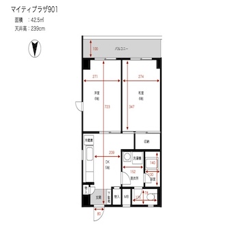 亀戸901マンションスタジオ図面