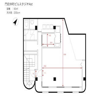 門前仲町ビルスタジオ3st図面